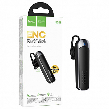 Гарнитура Bluetooth Hoco E201 Exceed ENC noise reduction BT headset (Black) (19)