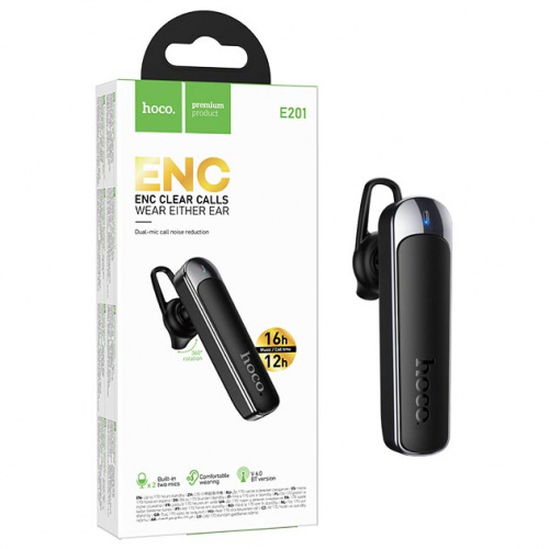 Гарнитура Bluetooth Hoco E201 Exceed ENC noise reduction BT headset (Black) (19)