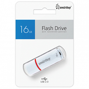 Флеш - накопитель USB 16Gb Smart Buy Grown белый