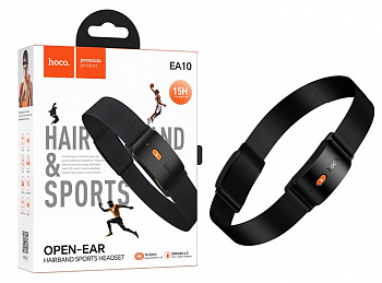 Наушники + Спортивная повязка Hoco EA10 Energica hairband sports BT headset (Black) (12)