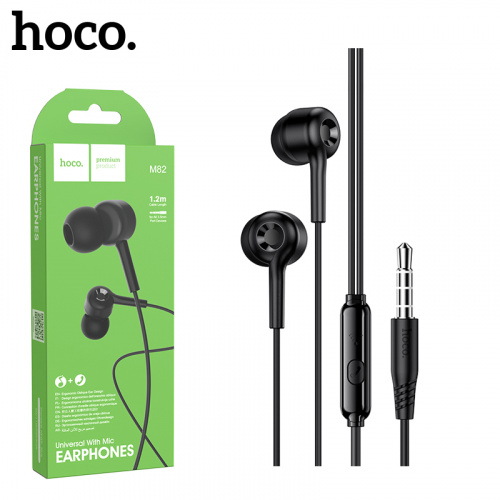 Наушники Hoco M82 La musique universal earphones with mic (Black) (21)