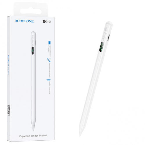 Стилус для iPad Borofone BG101 Active capacitive pen with digital display pad dedicated (White)