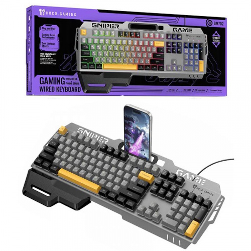 Клавиатура Hoco GM702 Vistoso wired gaming keyboard(Cyrillic version) (Black) (20)