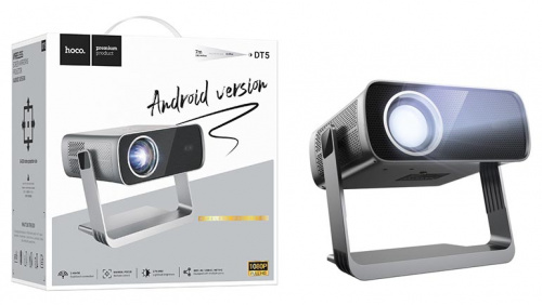 Проектор Hoco DT5 Smart electric focus projector(1080P Android version) (Metal Gray) (6)