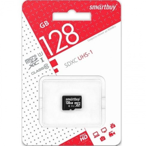 Карта Памяти Micro SD 128 GB Smart Buy Class 10 UHS-I без адаптера