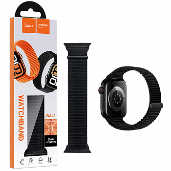 Ремешок Hoco (WA41) Parkour series wilderness mountain pattern для Apple Watch 38/40/41/42mm Black