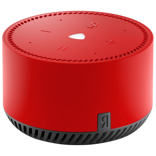 Bluetooth колонка Яндекс-станция лайт с Алисой красная