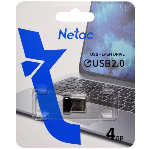 Флеш - накопитель USB 4Gb Netac UM81 Ultra чёрный металл 