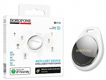 Портативный GPS трекер Borofone BC110 Find dual anti-lost device (White) (43