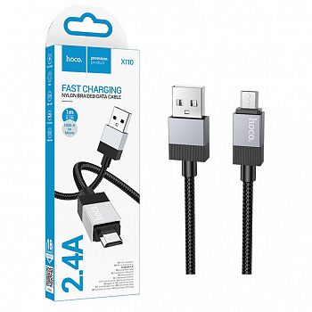 Кабель Hoco X110 (USB to Micro) Honorific charging (Black) (31)