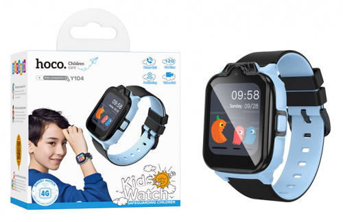 Детские смарт-часы Hoco Y104 4G children phone-watch Blue (50)