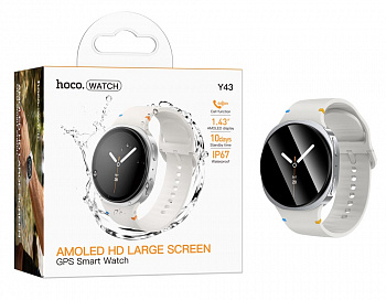 Смарт часы Hoco Y43 AMOLED Smart watch(call version) (Silver) (50)