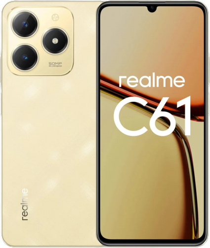 realme  c61 8/256gb блестящий золотой