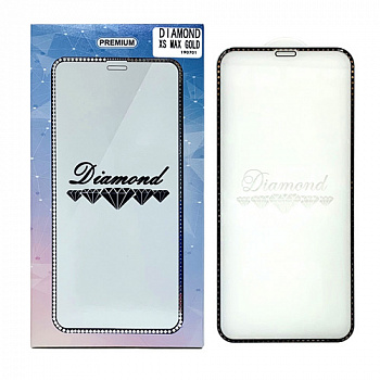 Защитное стекло для iPhone XS MAX/ 11 Pro MAX (6.5) Gold Diamond 3D