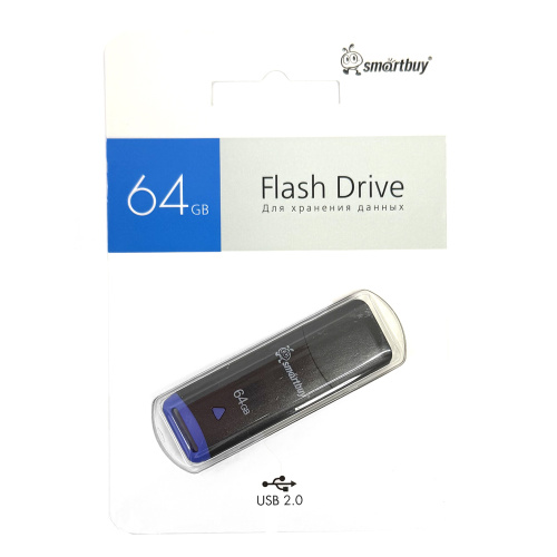 Флеш - накопитель USB 64Gb SmartBuy Easy чёрный