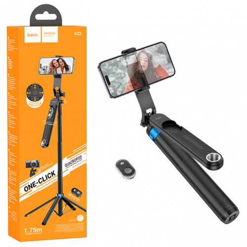 Штатив Hoco K22 Handy aluminum alloy anti-shake live broadcast holder (Black)