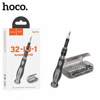 Набор отвёрток Hoco UT10 32-in-1 screwdriver set (Gray and Black) (11)