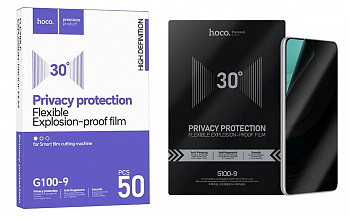 Плёнка гидрогелевая Hoco G100-9 (1PCS) антишпион матовая (Transparent Black)