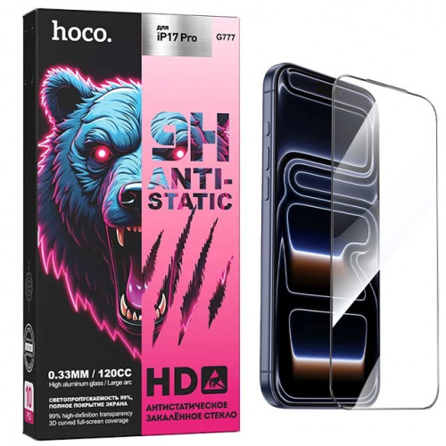 Защитное стекло для iPhone 17 Pro (G777) Hoco series full screen HD (10) (от 100шт цена 46р)