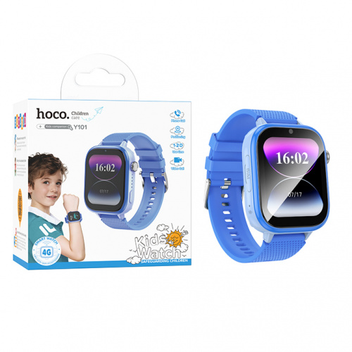 Детские смарт-часы Hoco Y101 4G Blue без гарантии