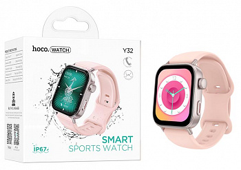 Смарт часы Hoco Y32 Smart sports watch(call version) (Pink)