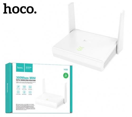 Wi-Fi роутер Hoco HI36 WiFi4 wireless router (White)