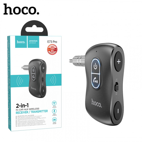 FM Модулятор Hoco E73 Pro Journey AUX BT audio (BlackStar)