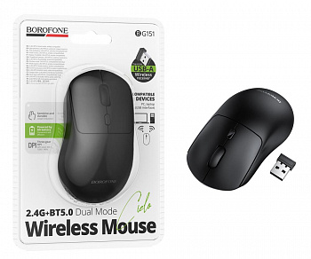 Мышь Borofone BG151 беспроводная Cielo dual-mode wireless mouse (Black) (20)