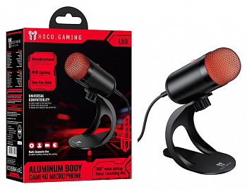 Микрофон настольный для компьютера Hoco L50 Profit PC gaming microphone (Black)