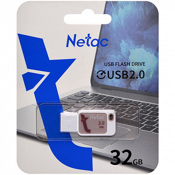 Флеш - накопитель USB 32Gb Netac UA31 Розовый