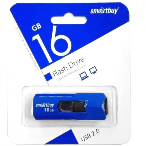 Флеш - накопитель USB 16Gb Smart Buy Stream синий