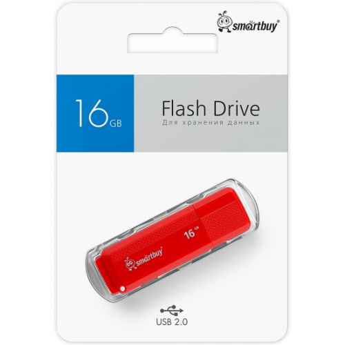 Флеш - накопитель USB 16Gb Smart Buy Dock Красный
