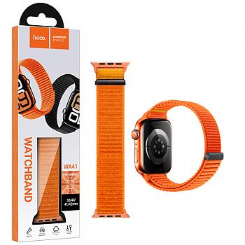Ремешок Hoco (WA41) Parkour series wilderness mountain pattern для Apple Watch 38/40/41/42mm Orange