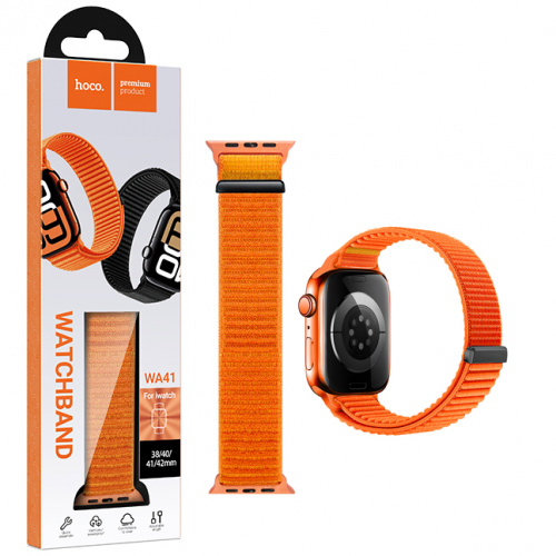 Ремешок Hoco (WA41) Parkour series wilderness mountain pattern для Apple Watch 38/40/41/42mm Orange