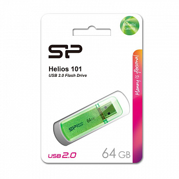Флеш - накопитель USB 64Gb Silicon Power Helios 101 зелёный