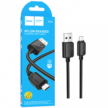 Кабель Hoco X113 (USB to Micro) Beneficio charging (Black) (31)