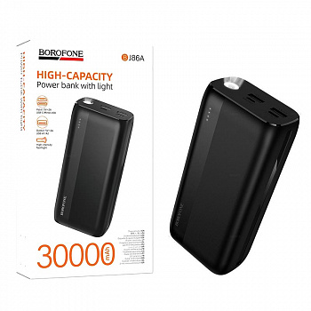 Аккумулятор (АКБ) Power Bank Borofone BJ86A (30000 mAh) Victoria (Black)