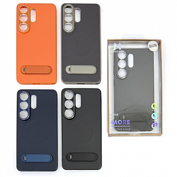 Задняя накладка для Samsung S26 Ultra (S948) i-Like карбон с подставкой в ассортименте