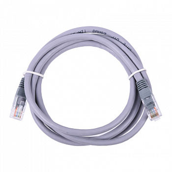 Патч-корд литой Telecom UTP Кат. 5e, серый, 3м (1/150)