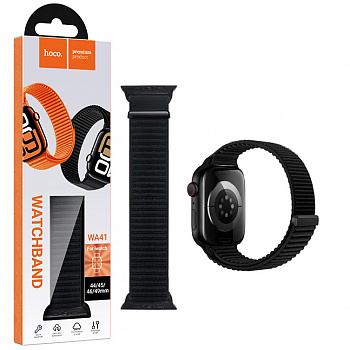 Ремешок Hoco (WA41) Parkour series wilderness mountain pattern для Apple Watch 44/45/46/49mm Black