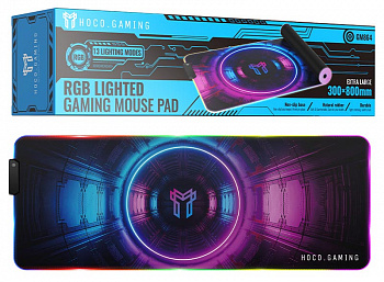 Коврик Hoco GM864 Edge gaming luminous keyboard and mouse pad(300*800mm) (Colorful) (30)