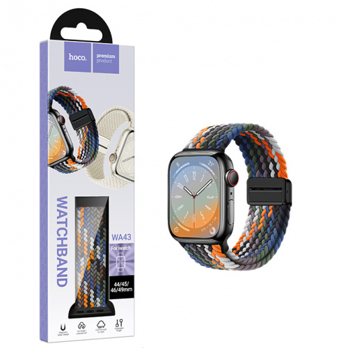 Ремешок Hoco (WA43) Jane Eyre series loop magnetic buckle nylon для Apple Watch 44/45/46/49mm Camouf