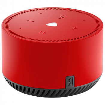 Bluetooth колонка Яндекс-станция лайт с Алисой красная