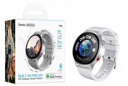 Смарт часы Hoco Y46 Smart watch(call+Find My) (Silver) (50)